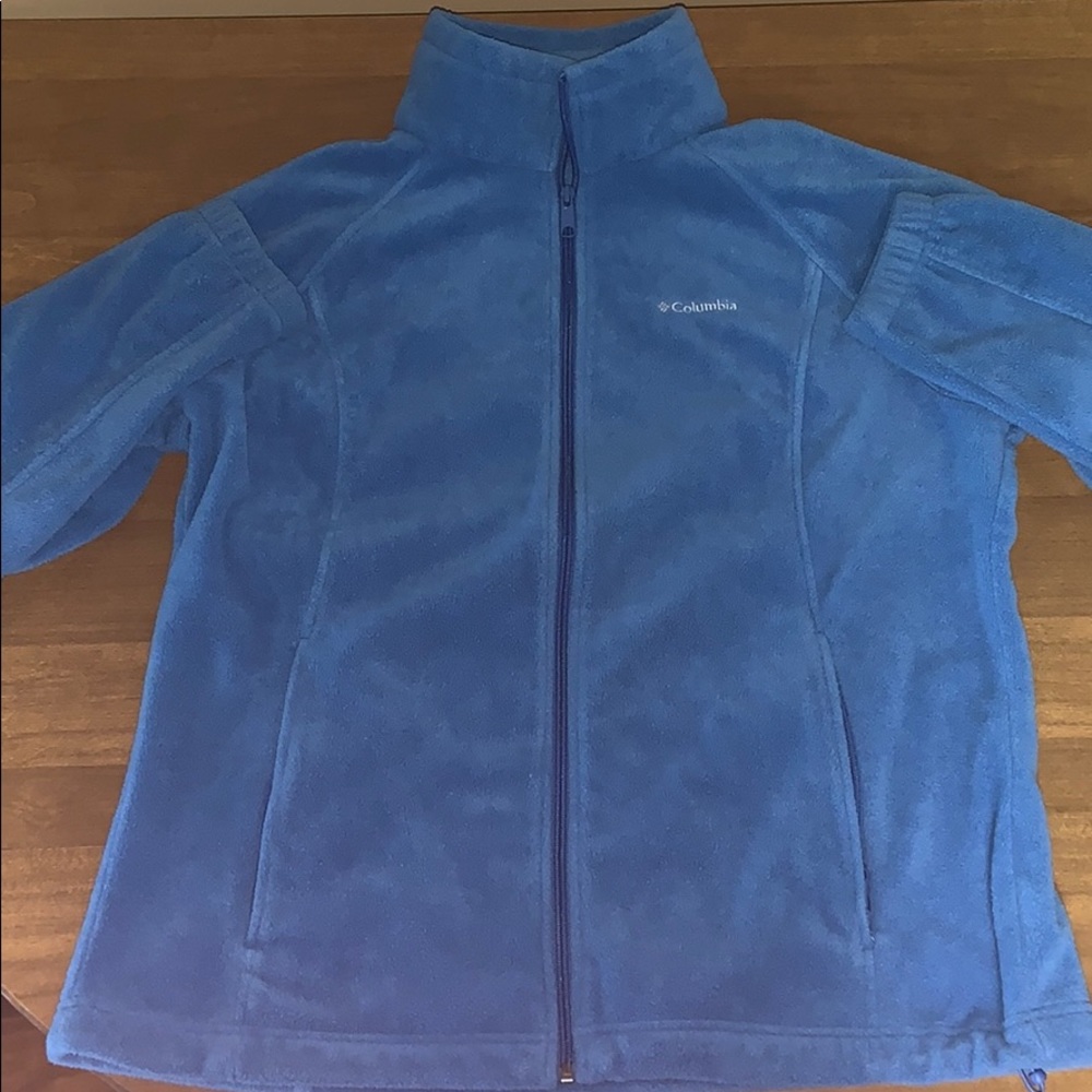 Columbia fleece full zip women’s XL blue jacket